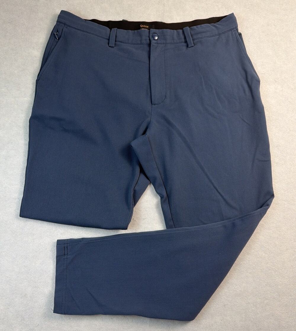 Quince Ultra-Stretch 24/7 Smart Chinos - Athletic Tapered Ocean Pants 34X29.5